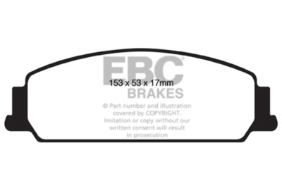 EBC Redstuff Front Brake Pads for Holden (Aus/NZ) Commodore (VF) 3 (2013 > 17)