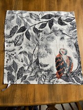 4 xOwl print Indian handmade kantha fabric squares, table linen mantra 50x50cms