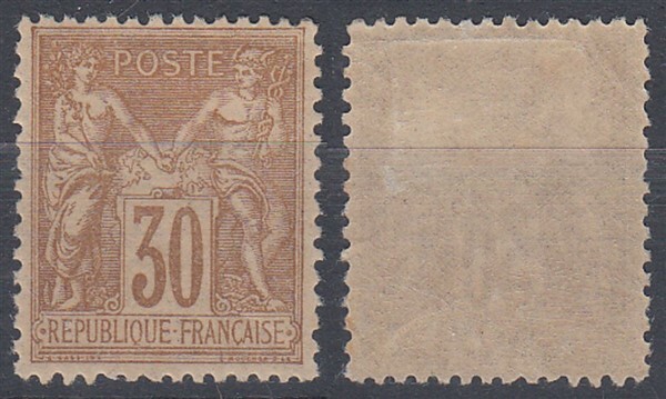 フランスラフ　 FRANCE 1881 30c BROWN FINE MINT (ID:449/D52593) | eBay