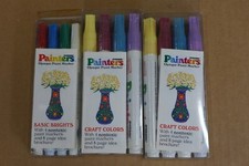 Lot of 12 SPEEDBALL Painters Opaque Paint Markers: 4 Basic Brights, 8 Craft NEW