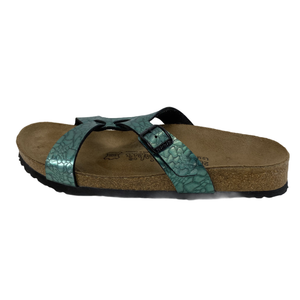 Birkenstocks Birkis para mujer talla EU 40/9 Verde Metálico Imitación  Sandalias de piel de serpiente | eBay