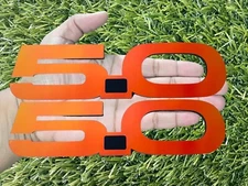 5.0 Emblem Badges Set of (2) Racing Aggressive Color Changing Black Dot Emblems