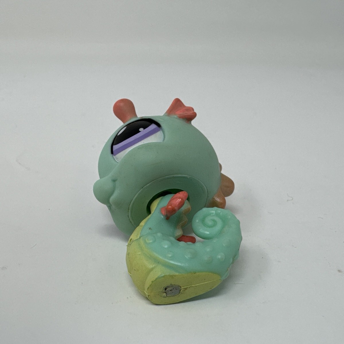 Figurine Littlest Pet Shop 348 - Hippocampe Bleu Et Rose - Très Bon état - Collection Animaux Marins