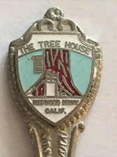 Vintage Souvenir Spoon US Collectible The Tree House Redwood Highway California
