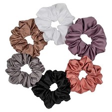 6 Pieces Satin Silk Scrunchies for hair, Big Hair Scrunchies Satin Hair set4