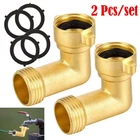 2pcs Elbow Water Hose Adapter 90 Degree Garden Hose Elbow Connector 3/4inch US
