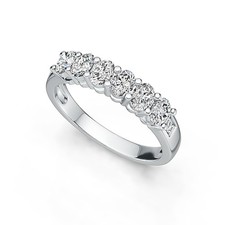 Sterling Silver Semi Mount Ring Setting Oval OV 4X3mm 6-Stone Ring