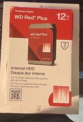 WD HDD 12TB 512MB 7200 3.5'' SATA3 Red Plus NAS Internal HD