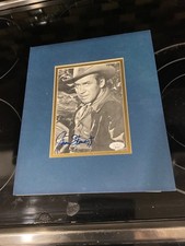 DECEASED ACTOR JIMMY STEWART SIGNED 10x12 DOUBLE  MATTED B/W PHOTO JSA SS44055