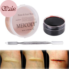 3Pcs Special Effects SFX Makeup Kit,Fake Nose Skin Putty Wax Makeup for Cosplay,