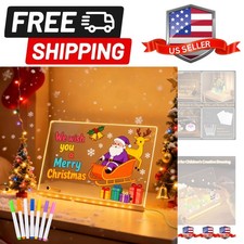 with Colors, Acrylic Dry Erase Board with Light 11.8"x11.8" Led Drawing Board...