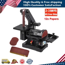 Combo Belt Disc Sander Bench Grinder 1"x30" Belt and 5" Disc Sander 2580RPM Wood