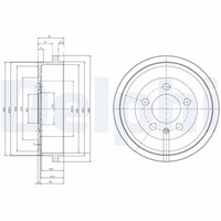 2X Delphi Bremstrommel BF463 FüR VW 8Z0 Cordoba Ibiza Skoda 5Z1 Audi Polo FOX A2