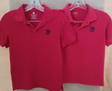 Lot of 2 Primrose Schools Polo Shirts Size YM (10) Red SS Dennis Uniform
