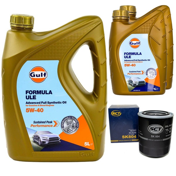 MotoröL Set Gulf Formula ULE 5W-40 7 Liter + ÖLfilter FüR Toyota Land Cruiser 90-image