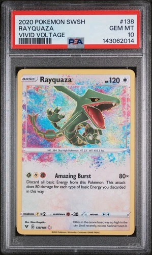 2020 Pokemon Sword & Shield Vivid Voltage #138 Rayquaza Vivid Voltage PSA 10