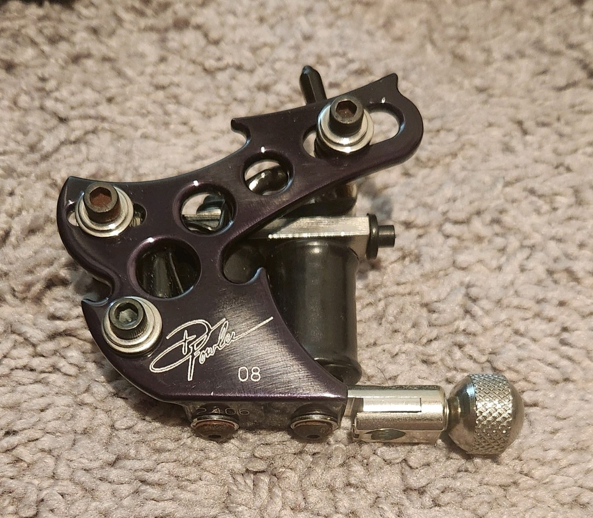 ◎DannyFowler・TimeMachine 刺青用具　美品（送料無料) Danny Fowler Time Machine Flatliner Tattoo Machine With