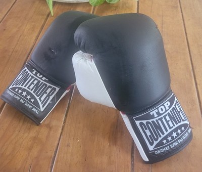 Top Contender Super Bag Glove Boxing Gloves Black Size Small