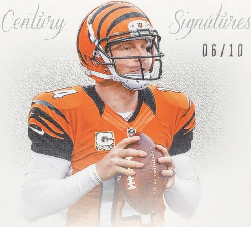 National Treasures Andy Dalton 2013/10 “CENTURY SIGNATURES” NEGRO SSP No. 19 🐅 Foto 3 de 4