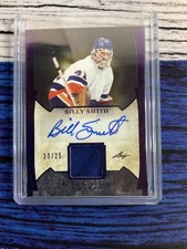 2021 Leaf In The Game Used Hockey Billy Smith Auto Patch /25