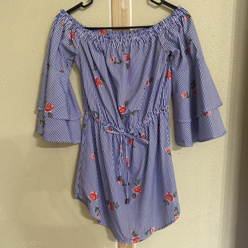 Hint Of Blush Size Small Off The Shoulders Bell Sleeves Blouse