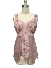 Feminine Floral Y2K Babydoll Cami Top PL Fairy Coquette Lace Dainty Whimsigoth