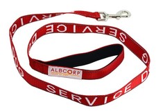 Albcorp Service Dog Leash - Embroidered- with Padded Neoprene Handle and Reflect