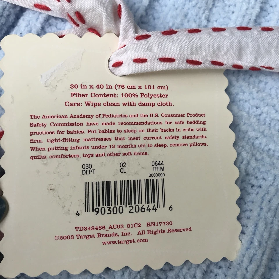 Manta de bebé vintage Target Amy Coe azul chenilla tejida con cable edición limitada Foto 3 de 4
