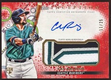 2022 Topps Inception Cal Raleigh Auto #11/25 RPA Sick Patch Red Rookie #IAP-CR