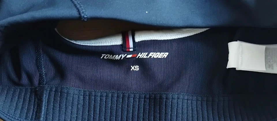 Tommy Hilfiger Sport Low Support Skinny Fit Navy Bra With White Trim - Size XS — 第 3/4 张图片