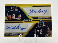 2025 Prizm Black Dual Auto Jim McMahon / William Perry  #9/10 - McMahon # Match
