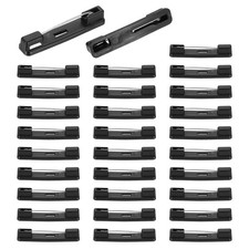 30 Pcs Blank Name Tags 1.5 Inch Name Tag Pin Bulk for Office, Black