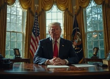 Donald  Trump Oval Office AI Generated Photo MAGA White House, USA 8X10 Print