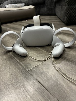 Meta Quest 2 Standalone VR Headset White w/ Controllers, Head Strap, USB-C