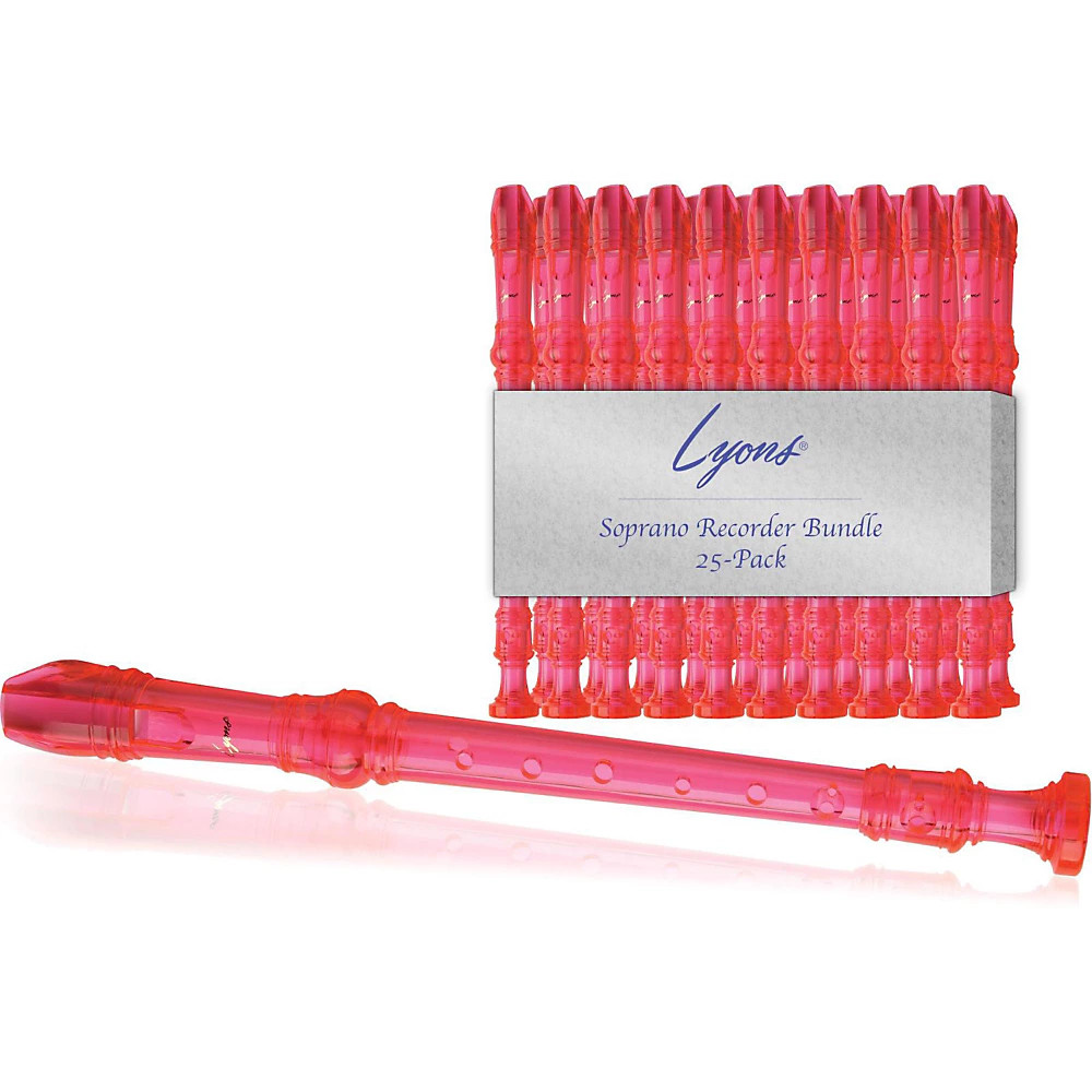 Lyons Soprano Recorder Value Bundle 25-Pack Transparent Pink 11290₽