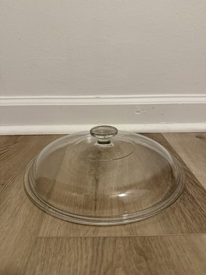 Pyrex 10 3/4'' Clear Glass Round Lid ~ Marked 28 PYREX