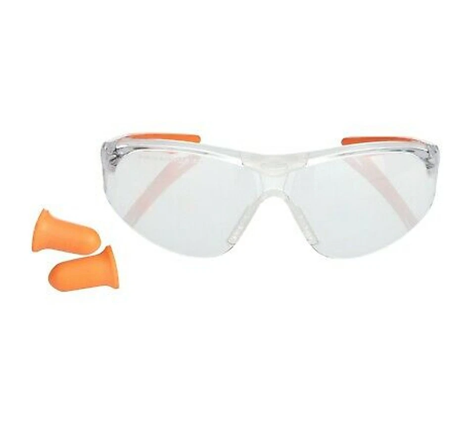 Combo de gafas de tiro balísticas Champion ojos y oídos (naranja/claro) #40712 Foto 2 de 2