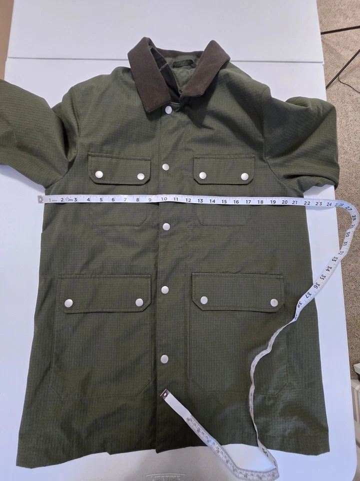 Chaqueta de campo American Trench Ripstop Chore verde oliva para hombre 42 grande al aire libre Foto 3 de 4