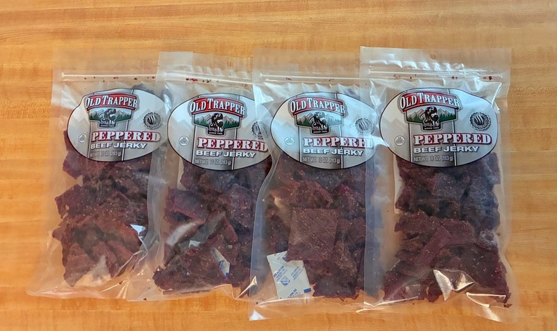 4 Bags Of Old Trapper Beef Jerky 40 Ounces Free Shipping