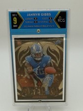 2023 Panini Phoenix Fired Up Jahmyr Gibbs FU-10 Rookie RCG 9 Detroit Lions