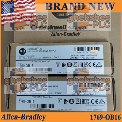 New NEW PLC 1769-OB16 AB 1769OB16 /B CompactLogix 16 Pt 24VDC D/O Module