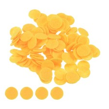 100pcs Round Felt Circles 10mm 3/8" Craft Felt Pads Non-Woven Fabric Pad Yellow
