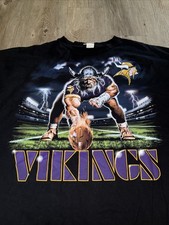 Vintage Minnesota Vikings Liquid Blue NFL T Shirt Size 3XL Large Football EUC