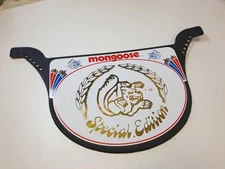 Mongoose SPECIAL EDITION race plate - on black plate - Old School BMX