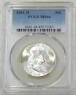 1961 D Franklin Half Dollar PCGS MS64 98% FBL Frosty PQ Just Graded #F254K