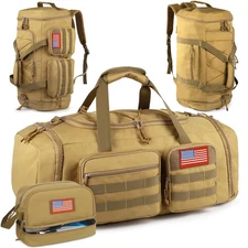 Tactical Gym Bag for Men with Toiletry Bag，50L Large 3 in 1 Sports Duffle Bag...