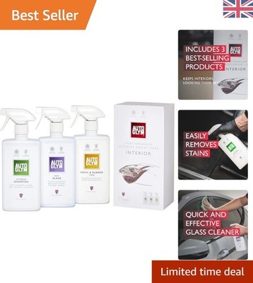Autoreinigungsset in Showroom-Qualität - Innenraumshampoo, Glasreiniger & Vinylpflege
