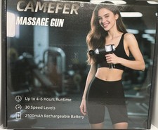 CAMEFER Pistolet do masażu tkanek głębokich 30 poziomów prędkości Akumulator 6 głowic