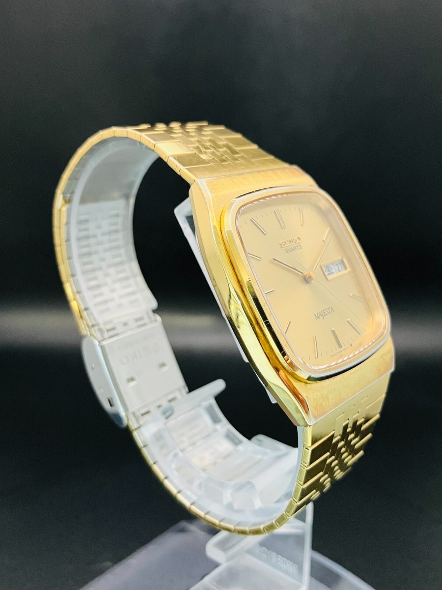 SEIKO WATCH MAJESTA 9063-5010 QUARTZ GOLD DAY DATE KANJI | eBay