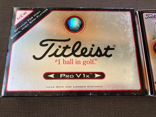 NEW Vintage Titelist Pro V1x-332- 10 balls-2 thru 4-in sleeves w/ box single # 1 - Picture 2 of 10
